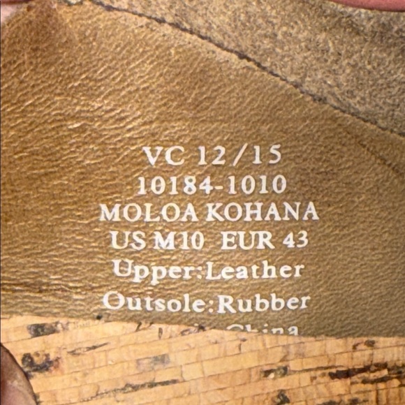 OluKai Moloa Kahana Light Brown Perforated Leather Slip On Loafers main image 11
